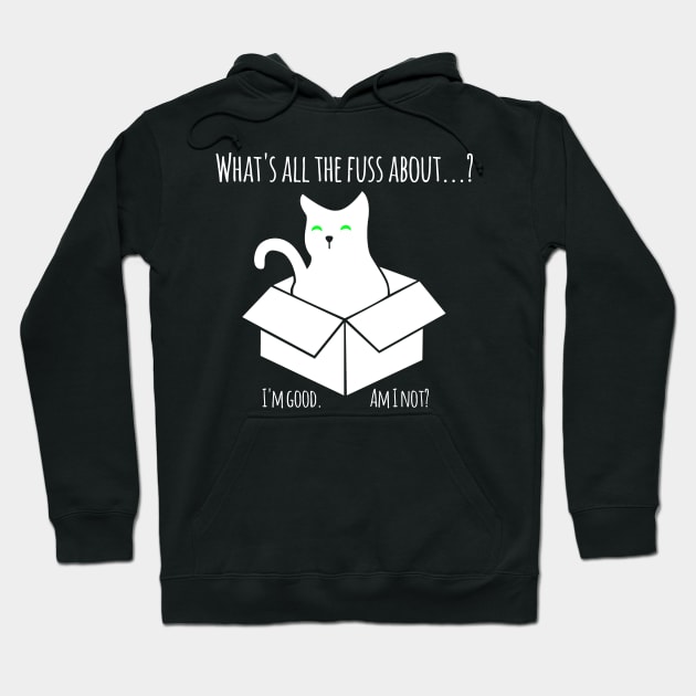 What came first, the cat or the box? Hoodie by Qwerdenker Music Merch